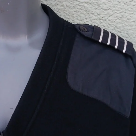 CREW OUTFITTERS UNISEX V-NECK POLAR ZIP FLEECE LINED "COMMANDO" SWEATER - Picture 10 of 17